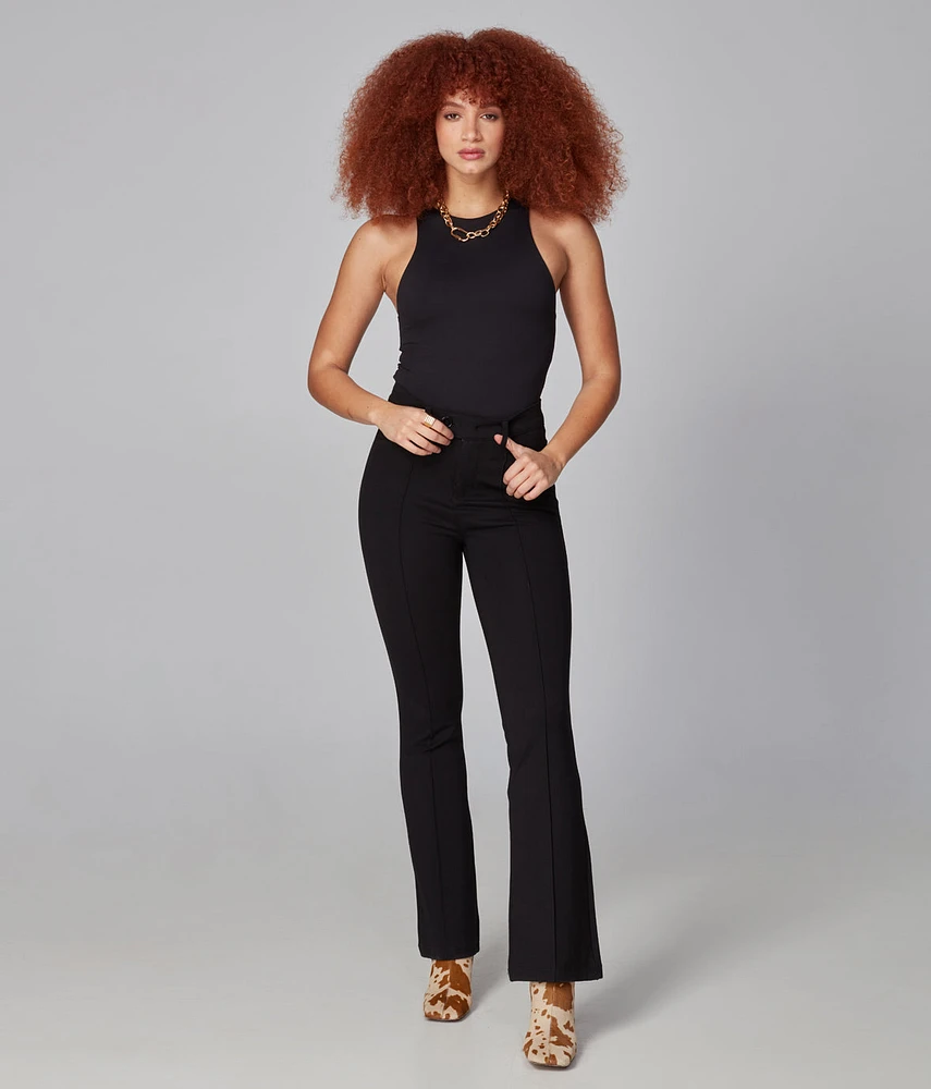 Pantalon évasé Azure Ponte avec surpiqure - Lola Jeans