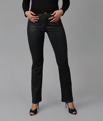 Jean bootcut d'aspect cuir, noir - Lola Jeans