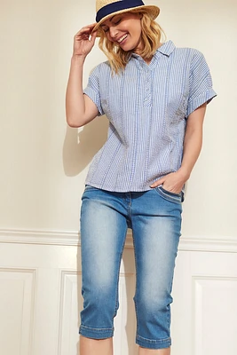 Striped cotton Top