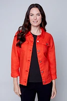 Veste-chemisier boutonnée - Carré Noir