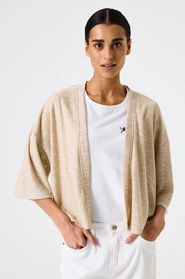 Plain knitted cardigan with lurex - Garcia