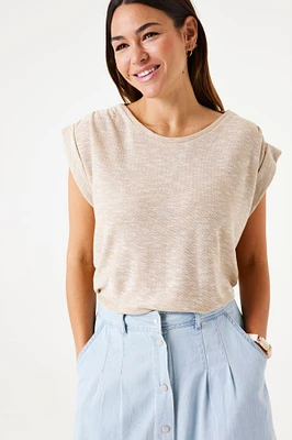 Knit Top with lurex, pleated shoulders - Garcia
