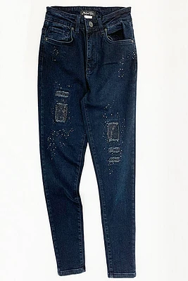 Pantalon jean patchs de strass PROMO  - Michael Tyler