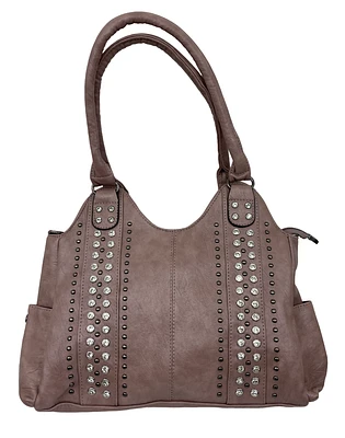 Sac à main piqué de cloutés et strass