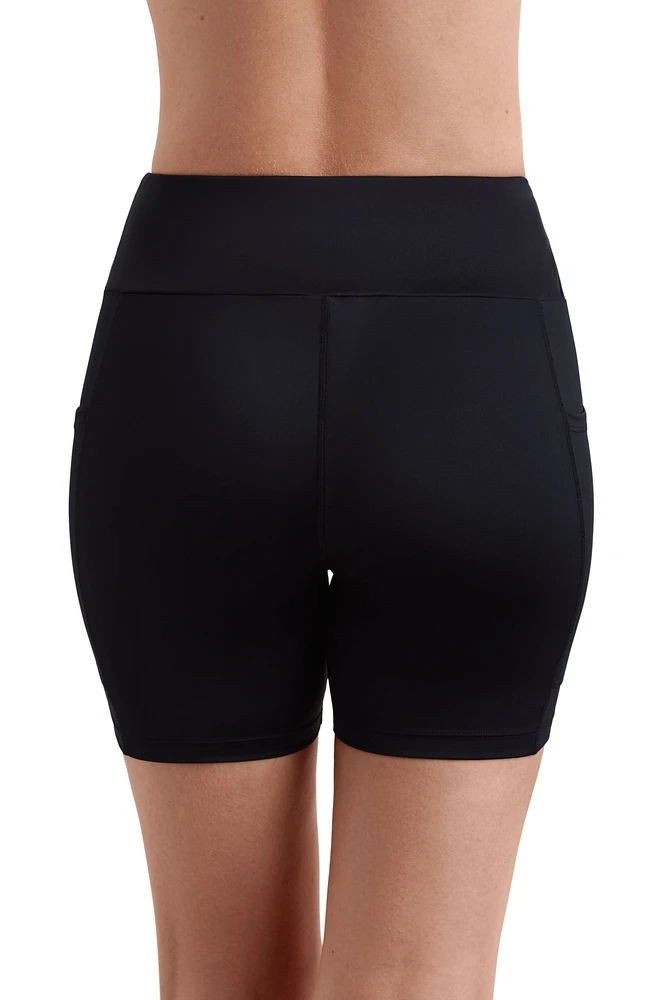 Short de bain midi ou yoga avec poches latérales