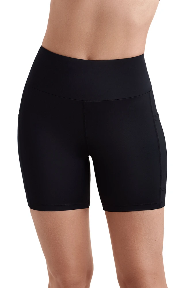 Short de bain midi ou yoga avec poches latérales