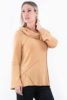 Textured bamboo knit sweater with flared sleeves - Michael Tyler