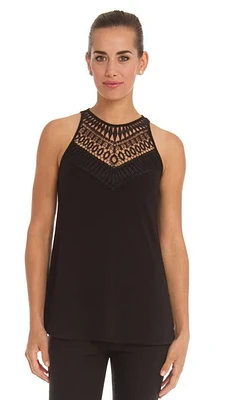 Guipure collar Top