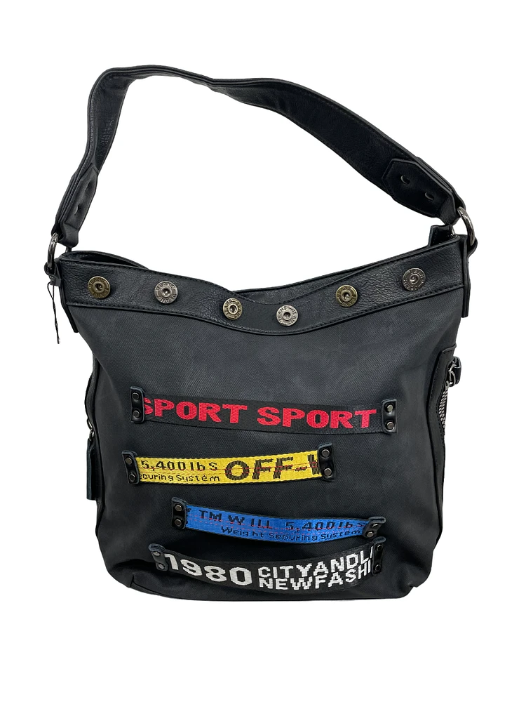 Sac à main original de style sport - Grand format