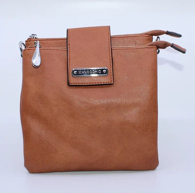 Sac à main bandoulière avec plaque logo Manoccio