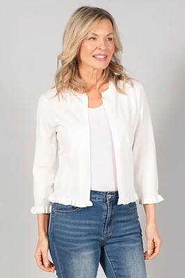 LONG SLEEVE CARDIGAN WITH LACE BACK
