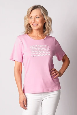 T-SHIRT WITH WAVES AND SHELLS