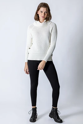 Le legging noir bande de taille large