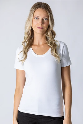 Le t-shirt uni basique col rond