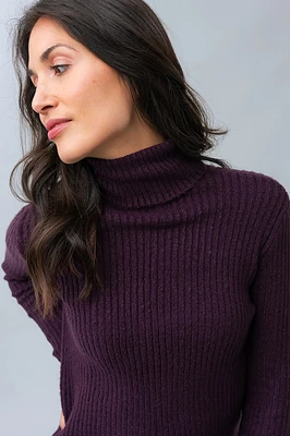 Le chandail col roulé côtelé