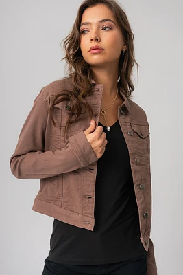 Le manteau court en denim