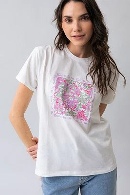 Le t-shirt basique « Fleurir la vie »