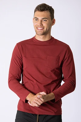 Le t-shirt manches longues uni avec poche