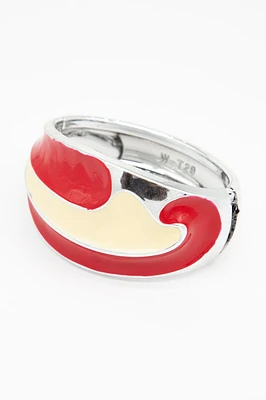Bracelet argenté bicolore