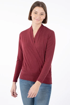 T-shirt croisé manches longues | 3 couleurs