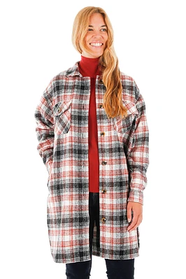 Manteau mi-long léger à carreaux | 2 couleurs
