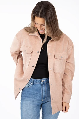 Surchemise rose soupçon de laine