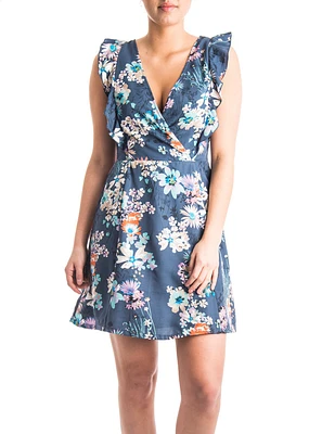 Robe floral à volants