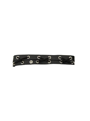 « Chocker » en cuir avec lacets