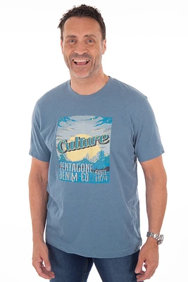 T-shirt imprimé paysage désertique