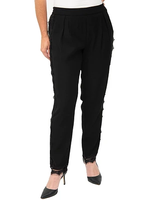 Pantalon « Black tape » avec dentelle