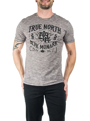 T-shirt gris imprimé