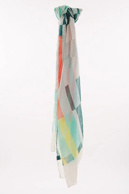 Foulard imprimé rectangles colorés