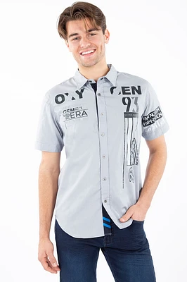 Chemise logo manches courtes | Oxygen 2 couleurs