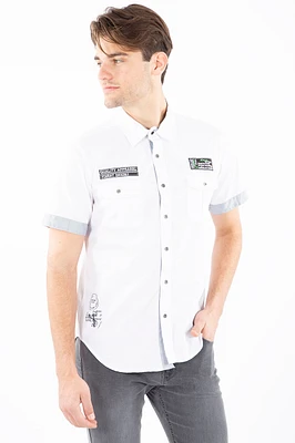 Chemise à écusson | Oxygen 2 couleurs
