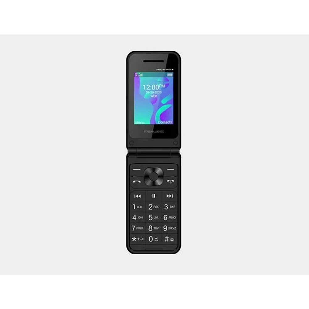 Maxwest Neo Flip Phone 4G LTE Volte 4G Dual Nano Sim GSM Unlocked Black