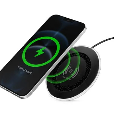 HyperGear 15W ChargePad Pro Wireless Fast Charger w/ USB-C Hub - Black