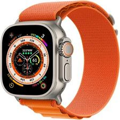 Apple Watch Ultra - Titanium Case and Ocean Orange Bracelet
