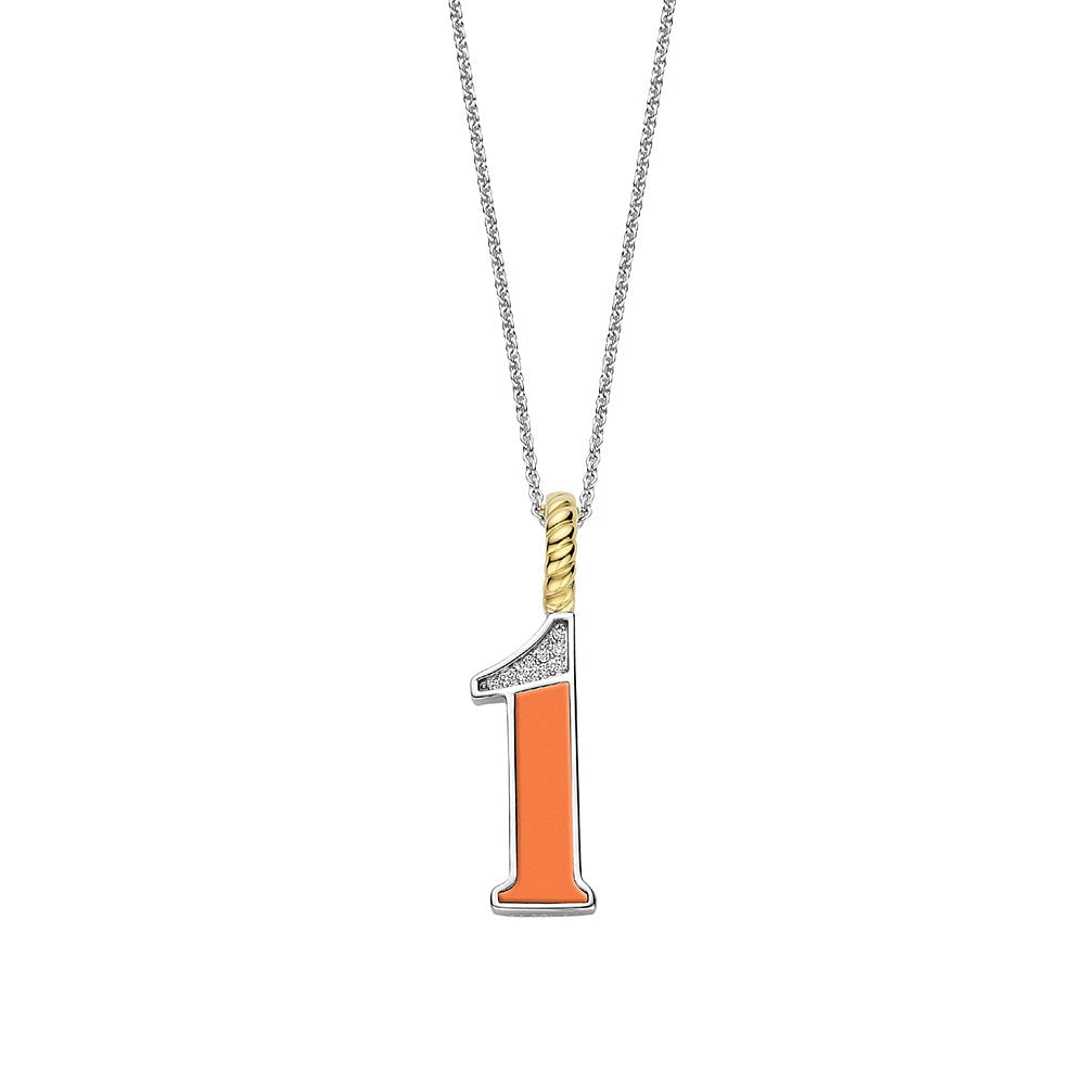 Number Necklace in Orange