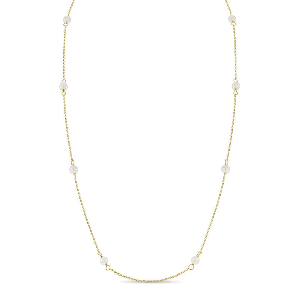 Kids Pearl Stations Gold Necklace