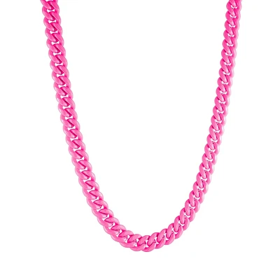 Neon Candy 8MM Cuban Pink Chain