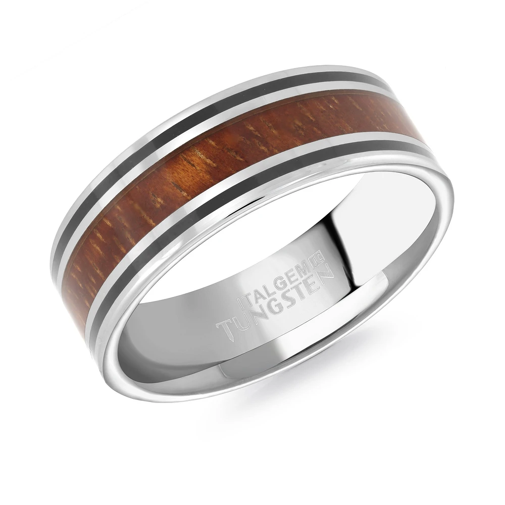 Koa Wood Tungsten 8mm ring