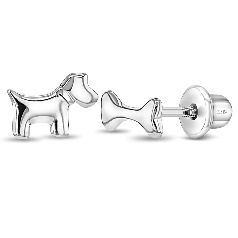 Kids Dog and Bone Earrings