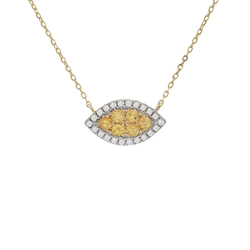 Leaf Diamond/Precious Stones Necklace