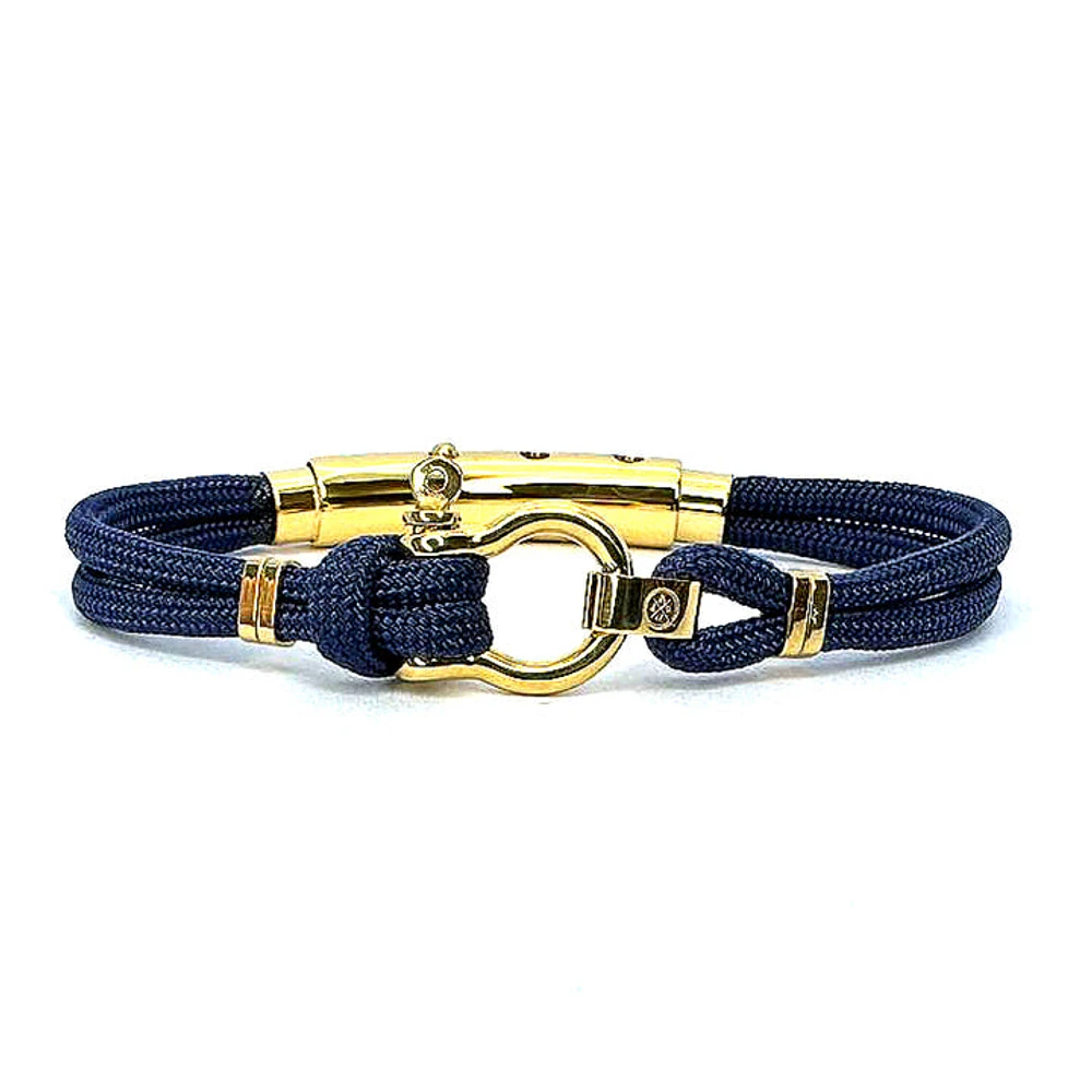 Thin Shackle Double Cord Bracelet