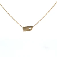 My Small island Puerto Rico Cutout Heart Necklace