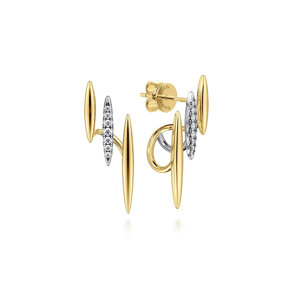 Three Bar Diamond Earrings