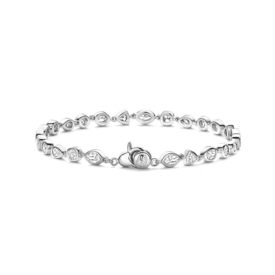 Multi Shape Zirconia Tennis Bracelet