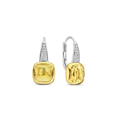 Cushion Yellow Earrings