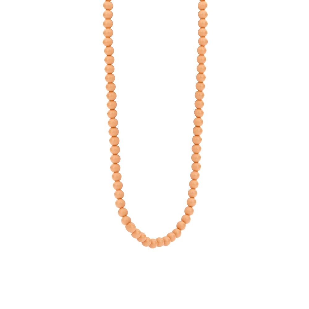 Radiant Pink Coral 4mm Bead Necklace