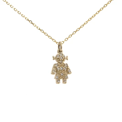 Petit Girl Yellow Gold Diamonds Necklace